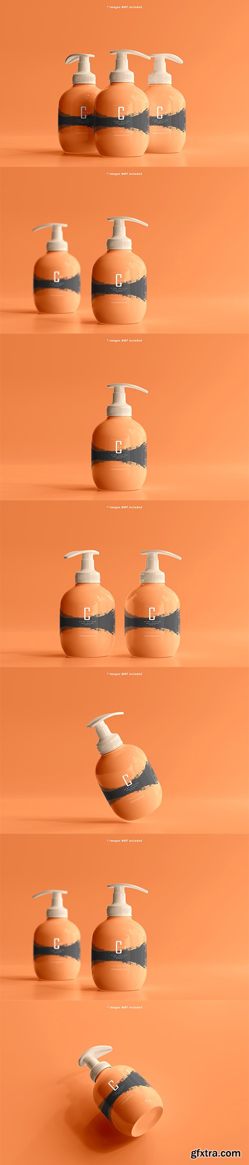 Pump bottles mockup