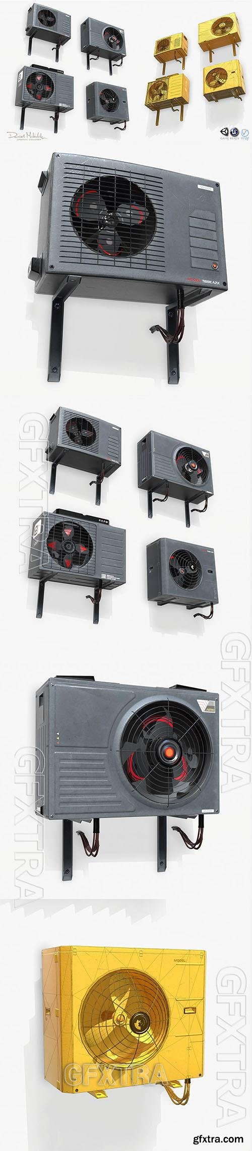 Sci-fi Airconditiong PBR Low Poly 3d Model o100472