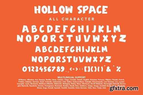 Hollow Space - Comic Display Font