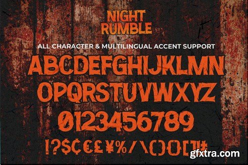 NIGHT RUMBLE - Strong Textured Typeface