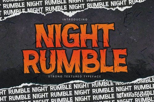 NIGHT RUMBLE - Strong Textured Typeface