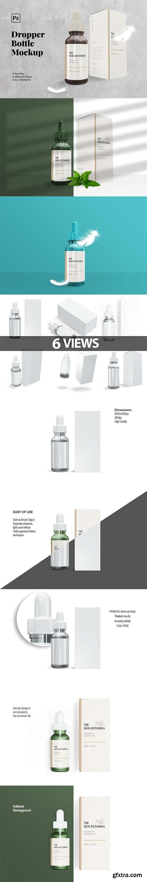 Creativemarket - Dropper Bottle Packaging Mockup 6425663