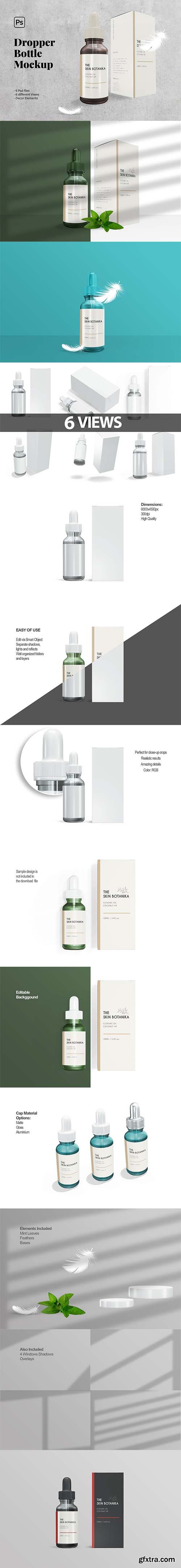 Creativemarket - Dropper Bottle Packaging Mockup 6425663