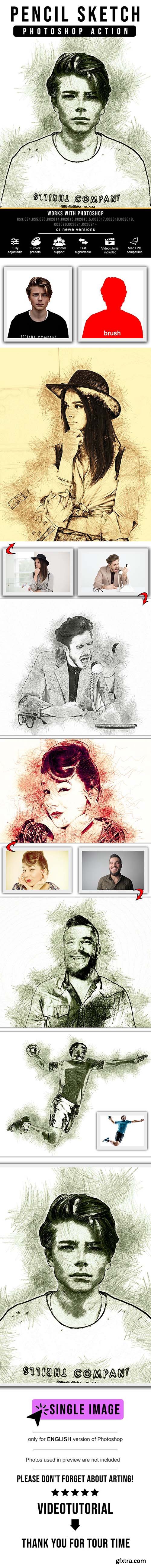 GraphicRiver - Pencil Sketch Photoshop Action 33224552