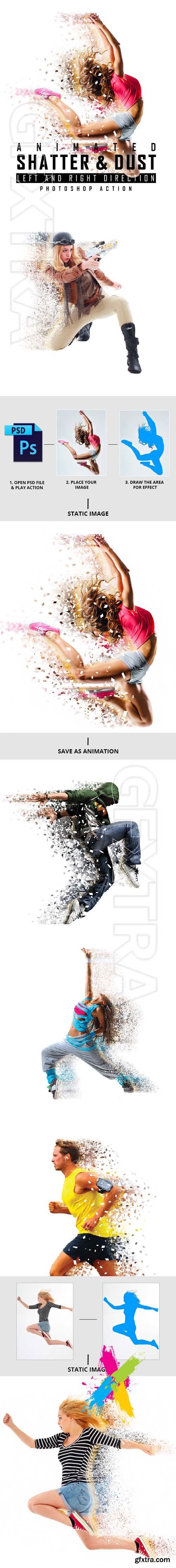 GR - Animated Shatter And Dust Photoshop Action 19731726