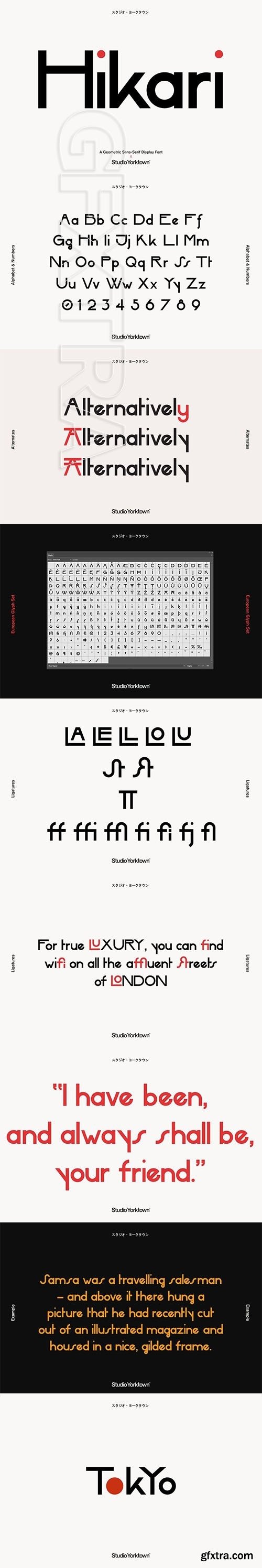 CreativeMarket - Hikari - A Geometric Display Font 3715949