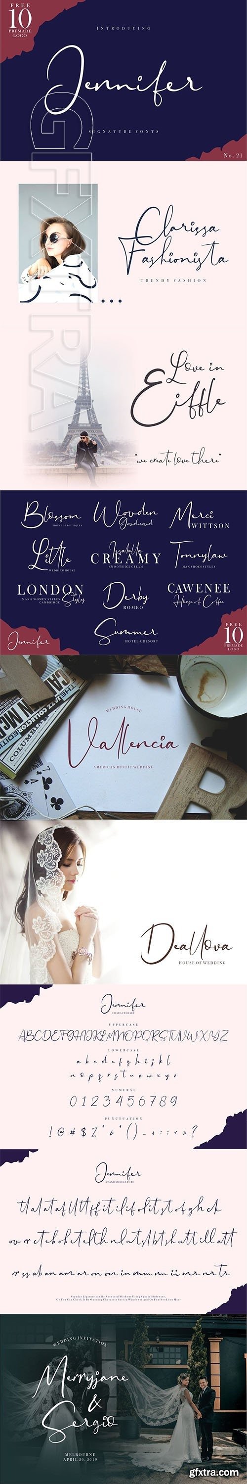 CreativeMarket - Jennifer Signature Fonts 3687658