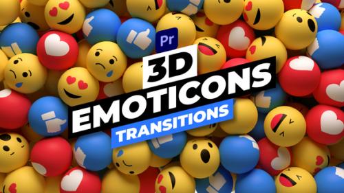 Videohive - 3D Emoticons Transitions for Premiere Pro - 34340096 - 34340096