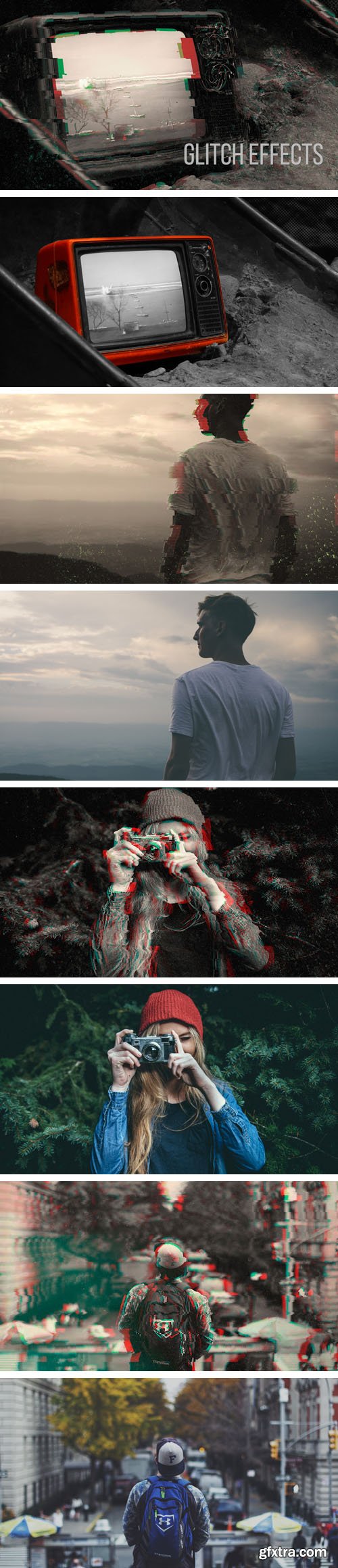 Glitch Effects PSD Template + Tutorial