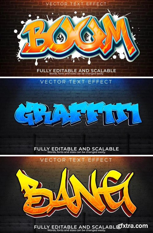 3 Graffiti Vector Text Effects