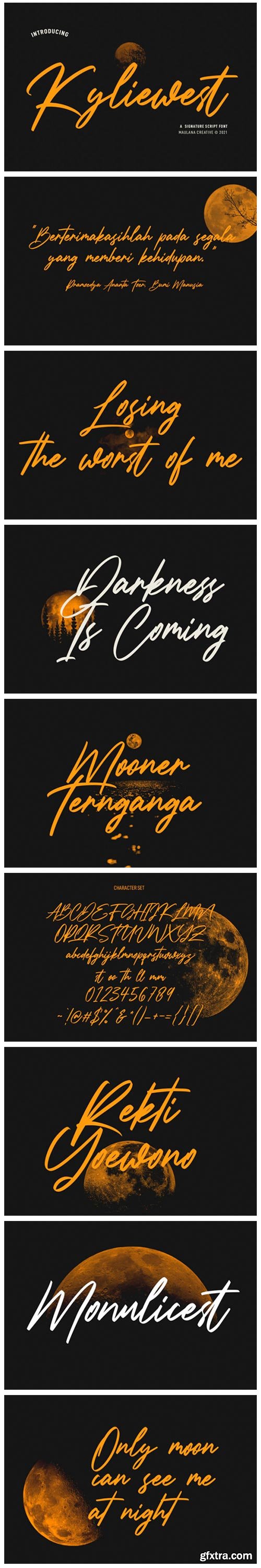 Kyliewest Signature Font