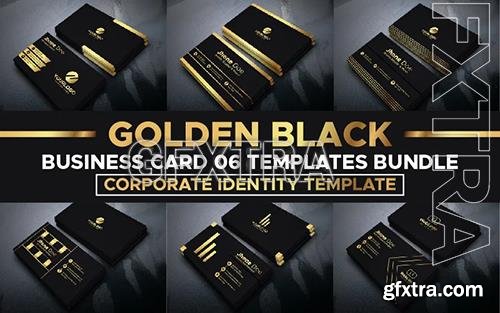 Golden Black Business Card 06 Templates Bundle - Corporate Identity Template o101079