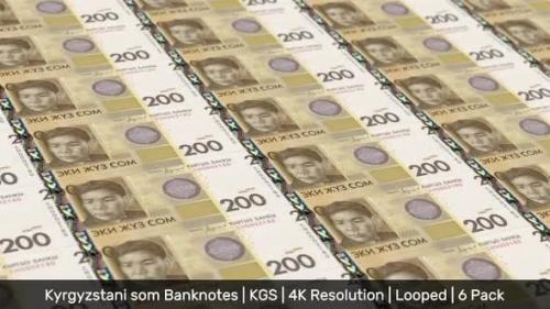 Videohive - Kyrgyzstan Banknotes Money / Kyrgyzstani som / Currency / KGS / 6 Pack - 4K - 34420377 - 34420377