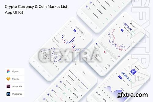 Crypto Currency & Coin Market List App UI Kit 