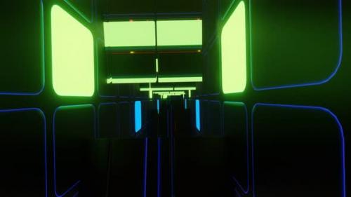 Videohive - VJ Loop Background Abstract Flashing Neon Tunnel - 34427691 - 34427691