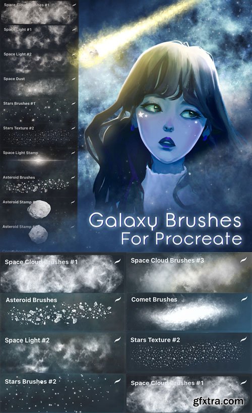 Galaxy Brushes Pack for Procreate