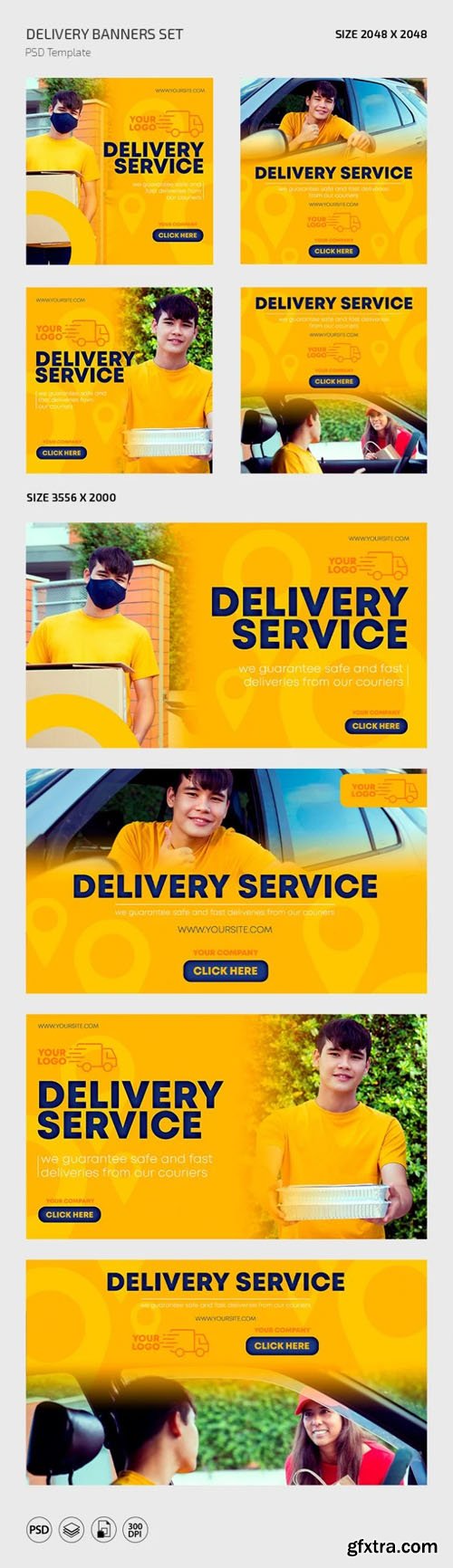 8 Delivery Banners PSD Templates