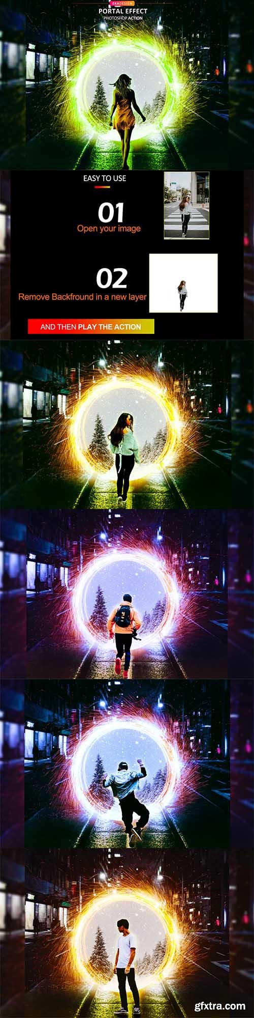 CreativeMarket - Portal Effect Photoshop Action 6461490