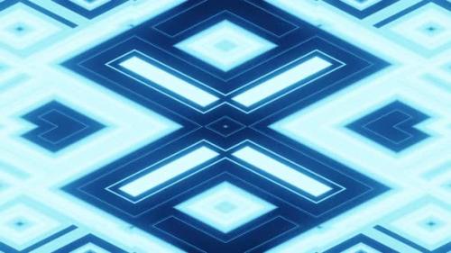 Videohive - Vj Loop Neon Blue Iced X Letter Party Background 4K - 34446508 - 34446508