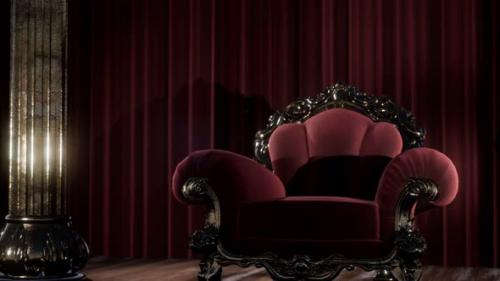 Videohive - Luxurious Theater Curtain Stage with Chair - 34449134 - 34449134