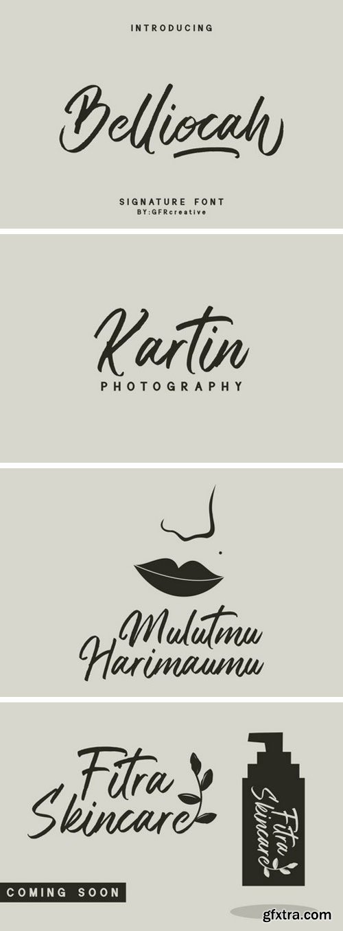 Belliocah Brush Font