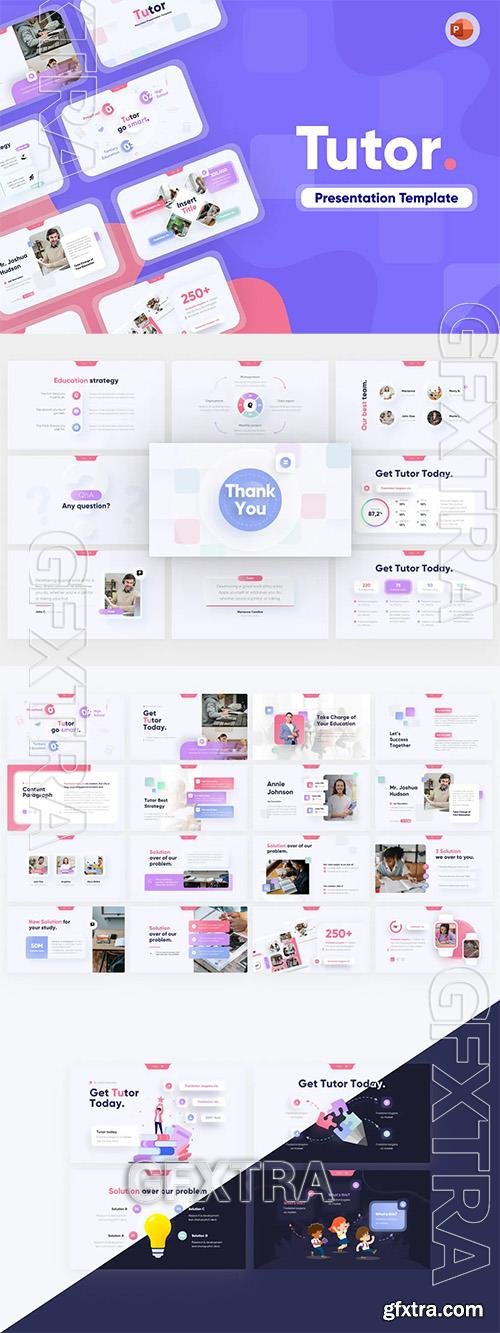 Tutor Creative Education PowerPoint Template U7VQZXS