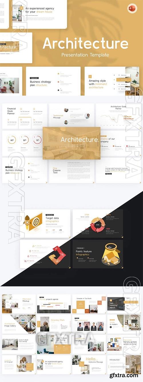 Architecture Minimalist PowerPoint Template HG49ELC