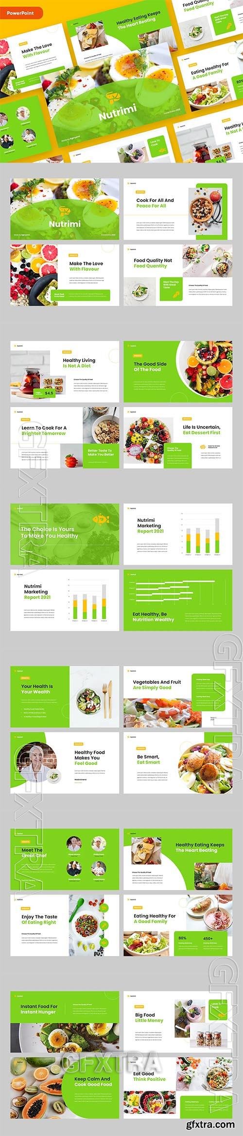 NUTRIMI - Healthy Food Business Powerpoint, Keynote and Google Slides Template 