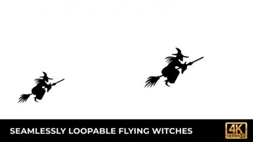 Videohive - Flying Witches Silhouette - 34394598 - 34394598