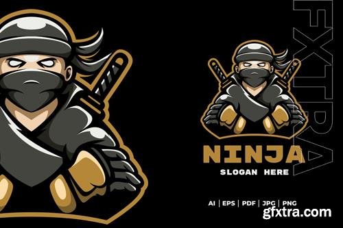 Ninja mascot logo