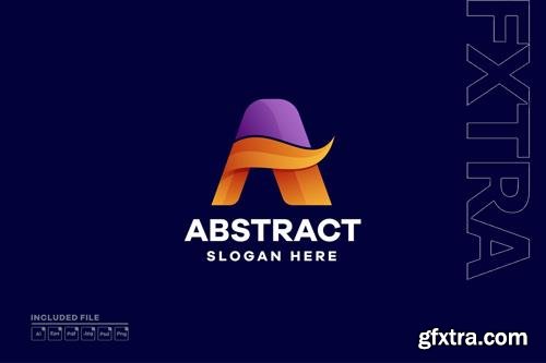 Abstract Letter A Gradient Logo Design