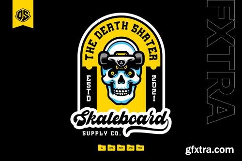 Skateboard Skull Logo Template