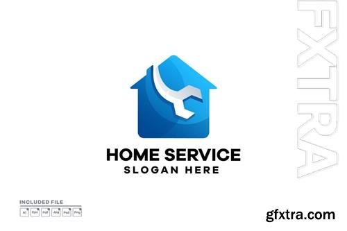 Home Service Gradient Logo Design