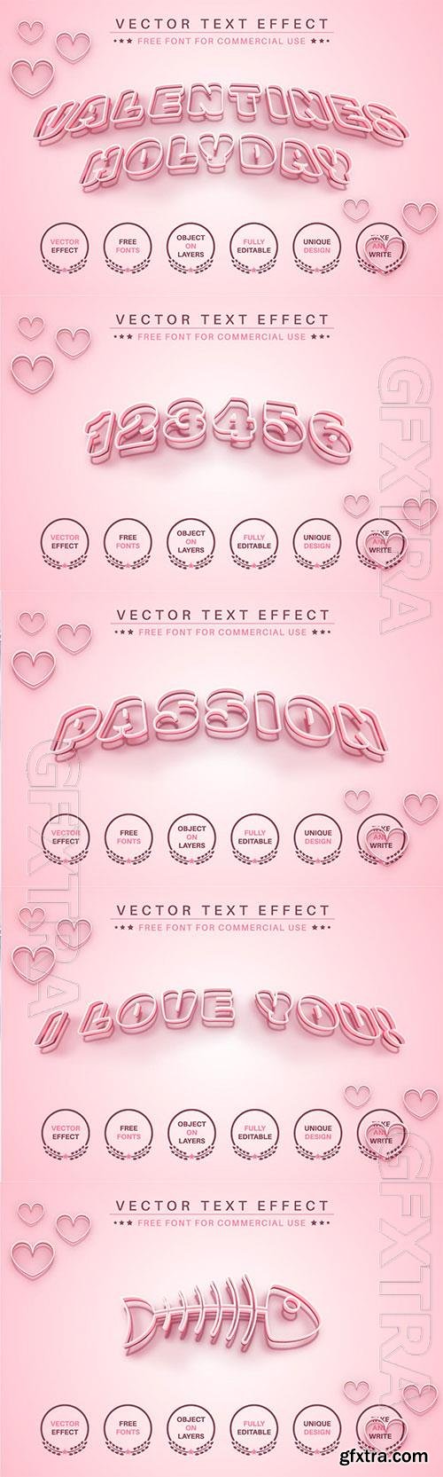 Valentine's Day - Editable Text Effect, Font Style