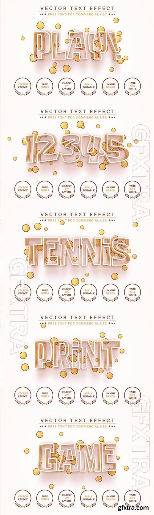 Play Tennis - Editable Text Effect, Font Style