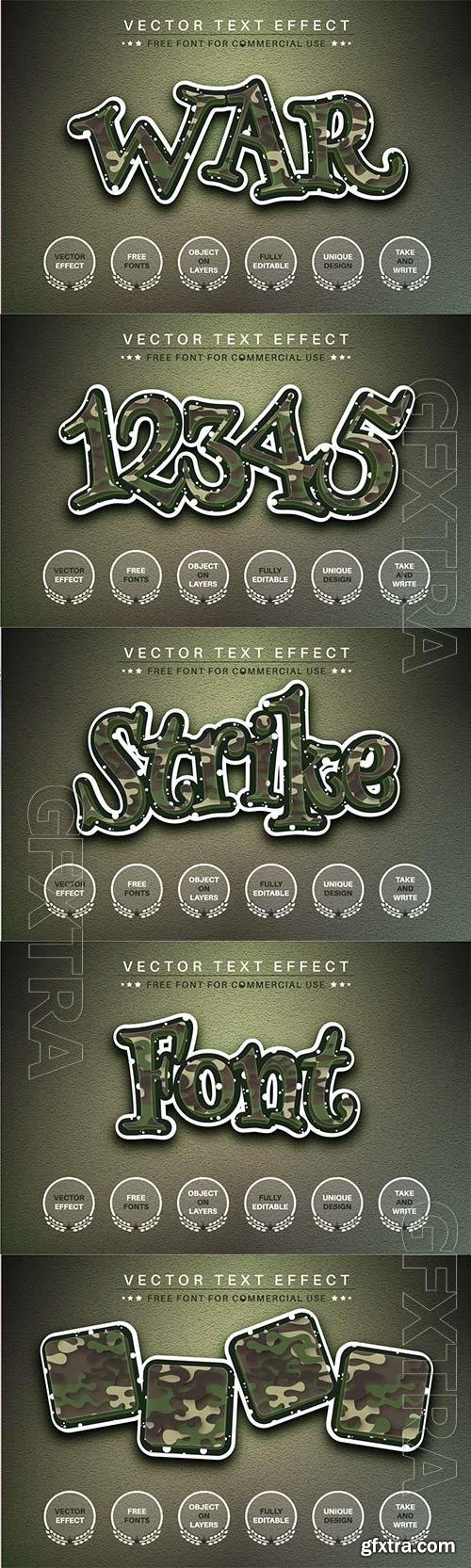 War - Editable Text Effect, Font Style