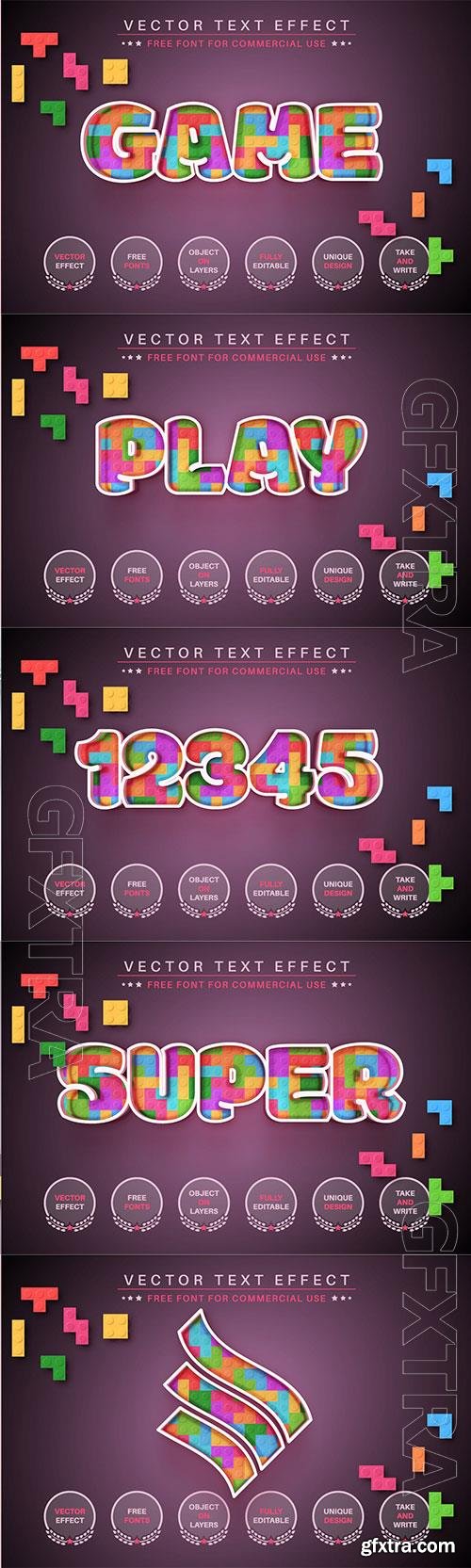 Puzzle Game - Editable Text Effect, Font Style