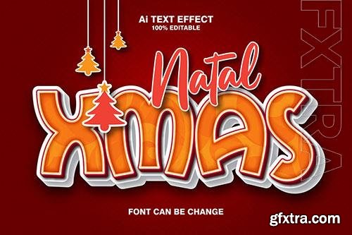 Natal Xmas 3d Text Effect