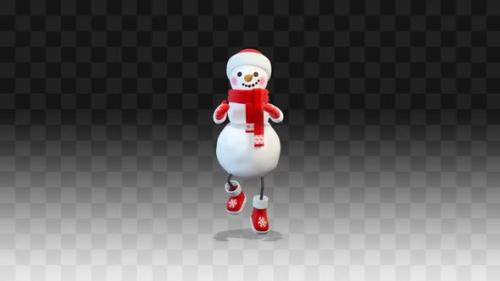 Videohive - Snowman Dancing Long Tap Dance - 34410789 - 34410789