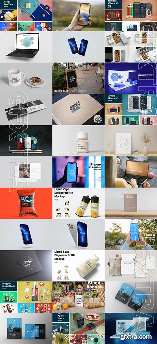 34 Different Mock-ups Bundle