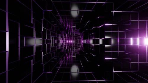 Videohive - Purple Mirrored Rotated Infinity Room With White Lighting Vj Loop 4K - 34343839 - 34343839