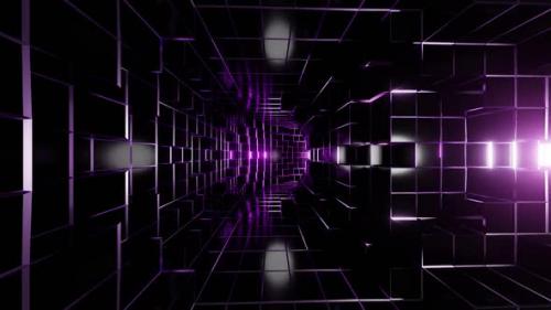 Videohive - Purple Mirrored Rotated Infinity Room With White Lighting Vj Loop HD - 34343840 - 34343840