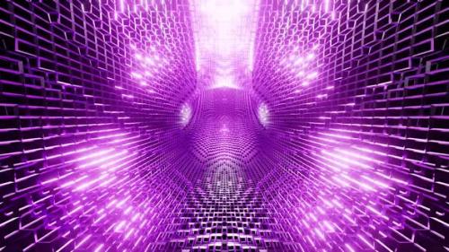 Videohive - Violet Rotated Purple Net Vertical Tunnel Vj Loop Background HD - 34343843 - 34343843