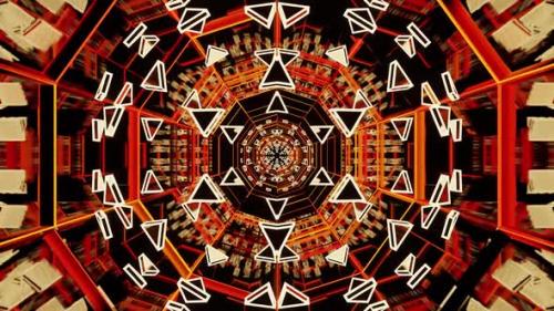 Videohive - Orange Gold Kaleidoscope Vj Loop Tunnel HD - 34343844 - 34343844