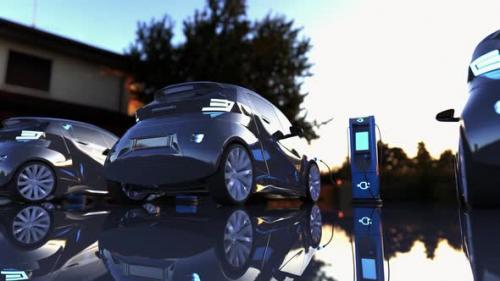 Videohive - Power supply for electric car charging. Electric cars charging station - 34344969 - 34344969