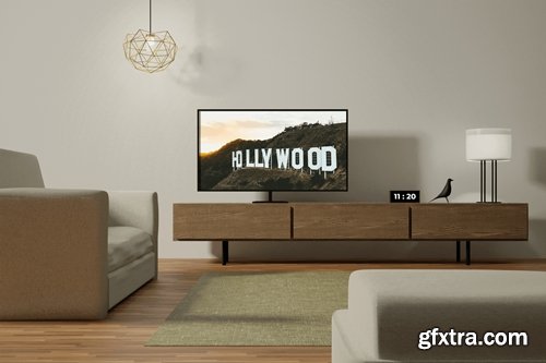 Minimalist LED TV Mockup