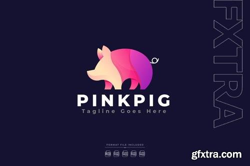 Pink Pig Logo Template