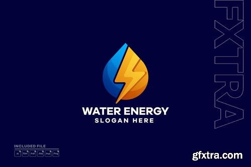 Water Energy Gradient Logo Design