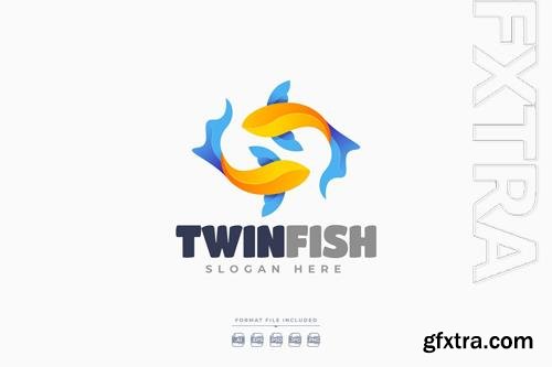 Twin Fish Logo Template