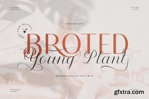 Broted Young Plant Font Duo